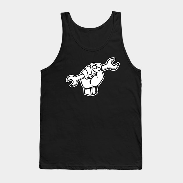 Fist with Wrench Tank Top by Huhnerdieb Apparel